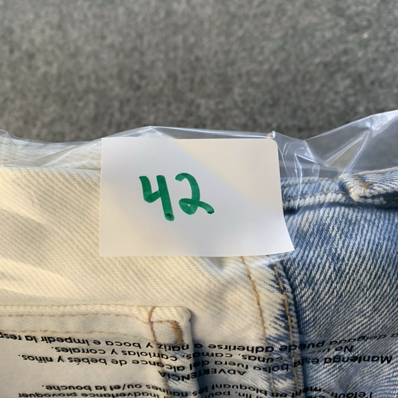 Abercrombie & Fitch Women's Micro Mini Skirt Bleached Denim Raw Jean Size 25/0 - Picture 12 of 12